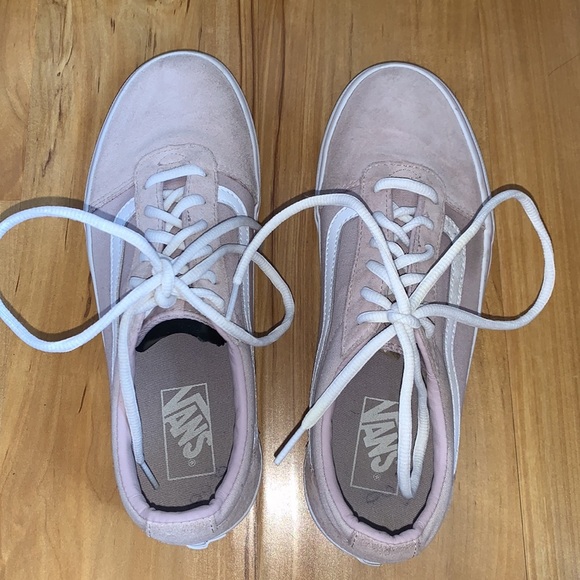 Vans Women's Pink Suede Sneakers - Picture 7 of 10